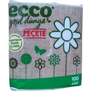 Yeşil Dünya Kare Peçete 10 Paket 10X100 Yaprak