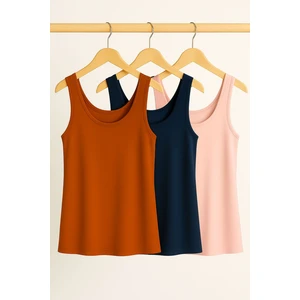 3 Adet A Kesim Pamuklu Kalın Askılı Atlet Tişört