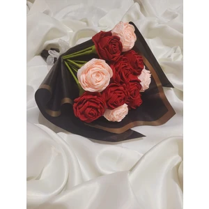 Gift And Flowers Italyan Krapon Kağıdı Ile Yapılmış Gül Buketi, Anneler Günü Sevgililer Günü, Özel Günler Yapay Çiçek
