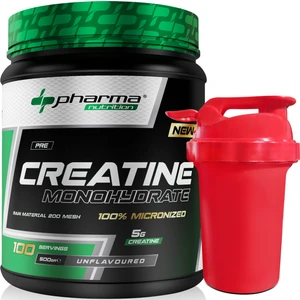 Pharma Nutrition Kreatin Monohidrat ( Creatine ) 500  gr 100 Servis Micronized Creatine Monohydrate Mikronize Shaker Hediyeli
