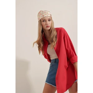 Kadın Oversize Uzun Basic Gömlek