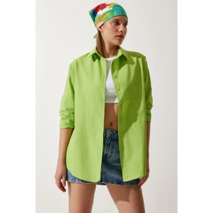 Kadın Oversize Uzun Basic Gömlek