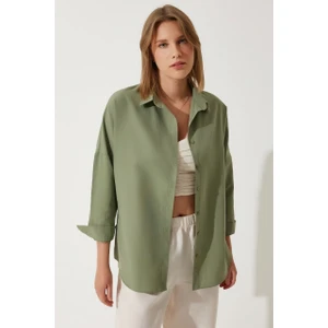 Kadın Oversize Uzun Basic Gömlek