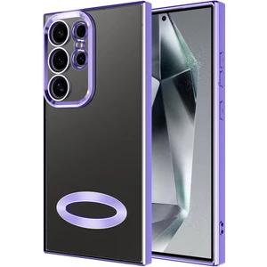 Samsung Galaxy S24 Ultra ile Uyumlu Kılıf Lila Disk Kapak Kamera Korumalı (Samsung Galaxy S24 Ultra ile Uyumlu, Lila)