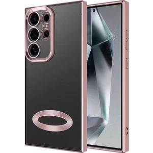 Samsung Galaxy S24 Ultra ile Uyumlu Kılıf Rose Gold Disk Kapak Kamera Korumalı (Samsung Galaxy S24 Ultra ile Uyumlu, Rose Gold)