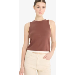 Slim Fit Dar Kesim Bisiklet Yaka Basic Düz Ribana Atlet F5581AX25SM