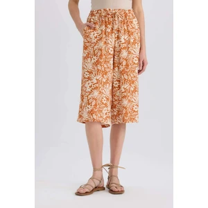 Yüksek Bel Desenli Viskon Kapri I6823AZ25SM