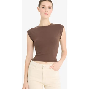 Slim Fit Dar Kesim Bisiklet Yaka Basic Düz Modal Kısa Kollu Tişört F0685AX25SP