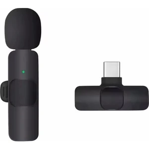 K8 Kablosuz Type-C Vlogger Yaka Mikrofonu ,cep Telefonu Için Gürültü Önleyici, Profesyonel Dış Mekan Mikrofonu, USB C Girişli Canlı Yayın Youtuber Kablosuz
