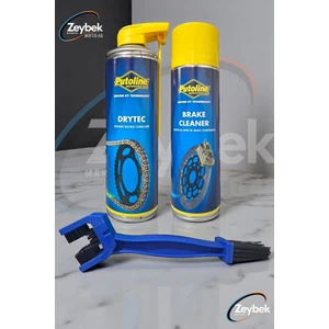 Motosiklet Bakım Seti Drytech  Zincir Yağı + Balata (Fren) Spreyi + Zincir Fırçası Monero