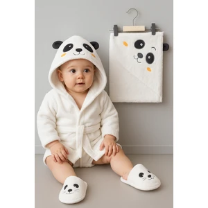 Sevimli Panda Bebek Bornozu