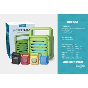 Brk Teknoloji Gts-1951 Hoparlör Bt Kablosuz Mini Gts Hoparlör Renkli Taşınabilir Subwoofer 3 Inç Açık Hoparlör Tws Usb Tf Mp3 Müzik Çalar