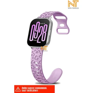 Xiaomi Redmi Watch 4 / 5 / Xiaomi Mi Band 8 Pro Uyumlu Leopar Desenli Silikon Kordon
