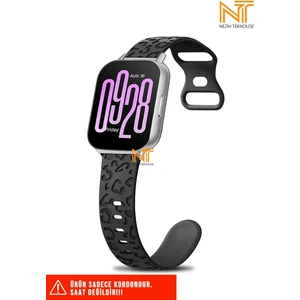 Xiaomi Redmi Watch 4 / 5 / Xiaomi Mi Band 8 Pro Uyumlu Leopar Desenli Silikon Kordon