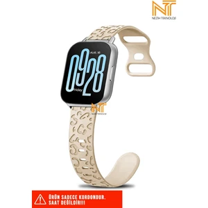 Xiaomi Redmi Watch 4 / 5 / Xiaomi Mi Band 8 Pro Uyumlu Leopar Desenli Silikon Kordon