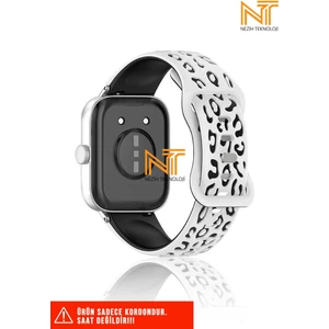 Xiaomi Redmi Watch 4 / 5 / Xiaomi Mi Band 8 Pro Uyumlu Leopar Desenli Silikon Kordon