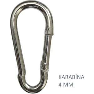 Galvanizli Karabina, 4 Mm, Askı, Çengel, Kanca, Anahtarlık