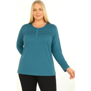 Kadın Giyim Mevsimlik Uzun Kollu Pamuklu Düğmeli Anne Penyesi