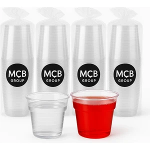 100 Adet Şeffaf Kristal Bardak Ekstra Sert Plastik Mika Bardak 180 cc