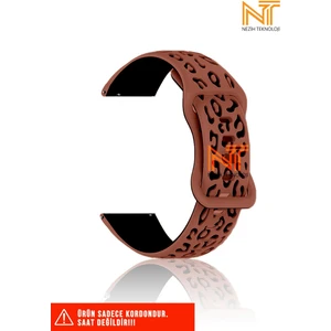 Huawei Honor Magic / Magic 2 / Watch Gs 3 Uyumlu Leopar Desenli Silikon Kordon (22MM)