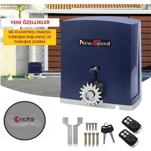 New Speed Kayar Kapı Motoru 1000 Kg Tamamen Metal Dişliler Ana Kart Korumalı Yüksek Kalite