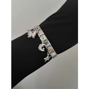 Kelebek&ay&yıldız Figürlü Italyan Charm Bileklik