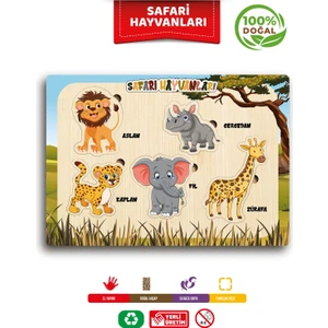 Ahşap Eğitici Öğretici Sevimli Hayvanlar Hayvanları Öğreniyorum