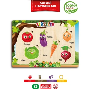 Ahşap Eğitici Öğretici Sevimli Sebzeler Sebzeleri Öğreniyorum