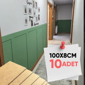 Iskandinav Duvar Çıtası 100CM x 8 cm (10 Adet) , Duvar Dekorasyonu Çıtası