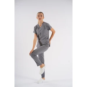 Lion Üniforma Dr. Greys Modeli Likralı Hemşire Forması Unisex Yarasa Kol Doktor Scrubs Hastane Takımı