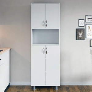 Eco Room 4 Kapaklı Orta Bölmeli Çok Amaçlı Dolap - Beyaz