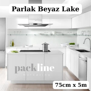 Buzdolabı Çamaşır Makinesi Mobilya Tezgah Dolap Kaplama Folyosu Parlak Beyaz 75CMX5MCKLİNE