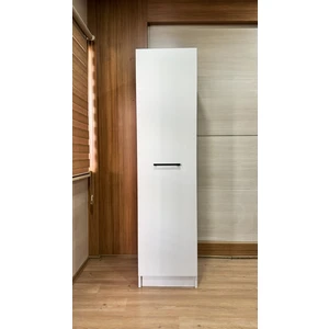 - Ladik - Beyaz Tek Kapaklı Gardırop 180-45-45 cm (Çift Yönlü Kapak)