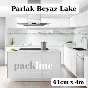 Mutfak Dolap Tezgah ve Mobilya Kaplama Folyosu Parlak Beyaz 61CMX4METRE