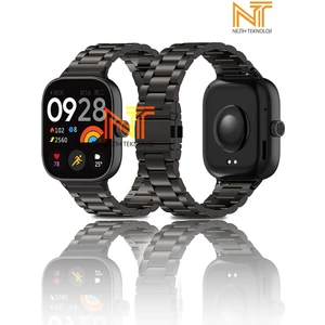 Xiaomi Redmi Watch 4 / 5 / Mi Band 8 Pro Uyumlu Ayarlanabilir Paslanmaz Çelik Metal Baklalı Kordon