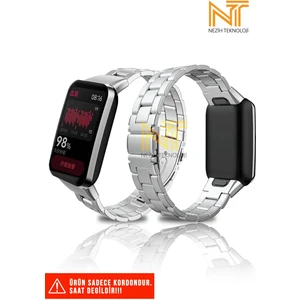 Xiaomi Mi Band 7 Pro Uyumlu Paslanmaz Çelik Baklalı Metal Kordon