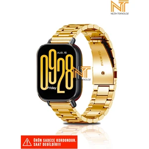 Redmi Watch 5 Active / Redmi 5 Lite Uyumlu Paslanmaz Çelik Baklalı Metal Kordon