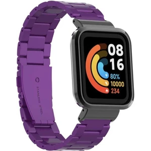 Xiaomi Mi Watch Lite Uyumlu Baklalı Paslanmaz Çelik Klipsli Kordon ve Kasa Koruyucu