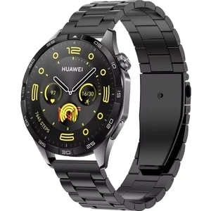 Huawei Watch Gt4 / Gt5 / Gt5 Pro / Gt6 / Gt6 Pro 46mm Uyumlu Pim Paslanmaz Çelik Bakla Tasarım Metal Kordon 22mm