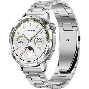 Huawei Watch Gt4 / Gt5 / Gt5 Pro / Gt6 / Gt6 Pro 46mm Uyumlu Pim Paslanmaz Çelik Bakla Tasarım Metal Kordon 22mm