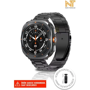 Samsung Galaxy Watch Ultra Uyumlu Orijinal Pim Ayarlanabilir Paslanmaz Çelik Baklalı Kordon