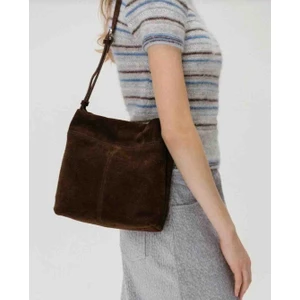 %100HAKIKI Süet Deri Çanta