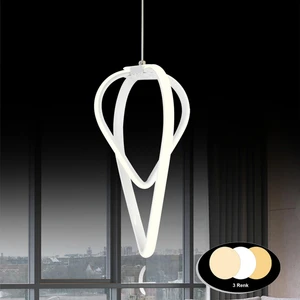 Nisa Luce Kalp Ledli Avize - Sarı / Gün Işığı / Beyaz