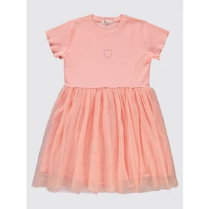 Civil Girls Kız Çocuk Elbise 6-9 Yaş Pudra