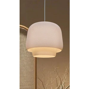 Serbenty Beyaz Mesh Yüzey Avize, Yatak Odası, Oturma Odası Tasarım Tekli Sarkıt Avize (Bioplastik) E27