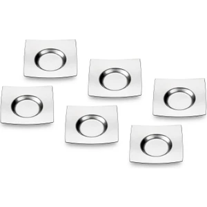 Juno 6'lı Çelik Çay Tabağı