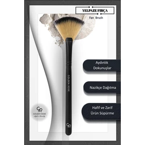 Golden Rose Gr Fan Brush Makyaj Fırçası Yerli Üretim Özel Yelpaze Şekilli Tasarım