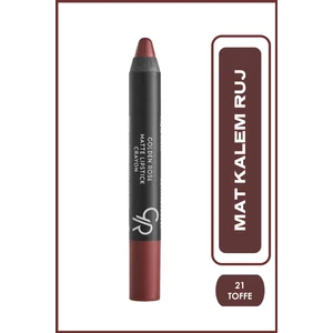 Golden Rose Matte Lipstick Crayon No: 21 Toffee - Mat Kalem Ruj - 8691190903213