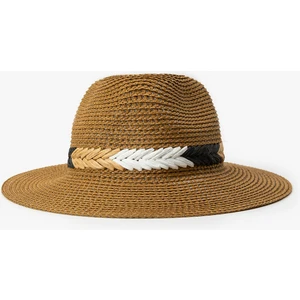 Bant Detaylı Hasır Şapka