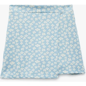 Pamuk Karışımlı Çiçek Desenli Şort Etek